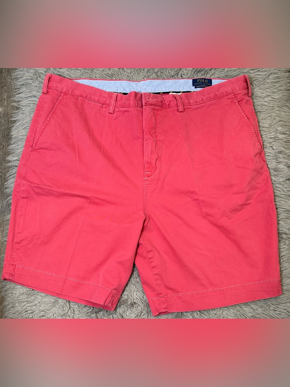 Polo Ralph Lauren Men’s 42 Stretch Classic Fit Chino Shorts Coral Pink